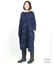 45R（フォーティファイブアール）の「インディゴ胡桃抜染プリント