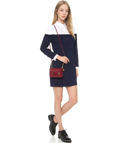 Sophie Hulme（ソフィーヒュルム）の「Sophie Hulme Nano Envelope Bag（クラッチバッグ・レディース・Red/Oxblood・One Size）」の7枚目の写真