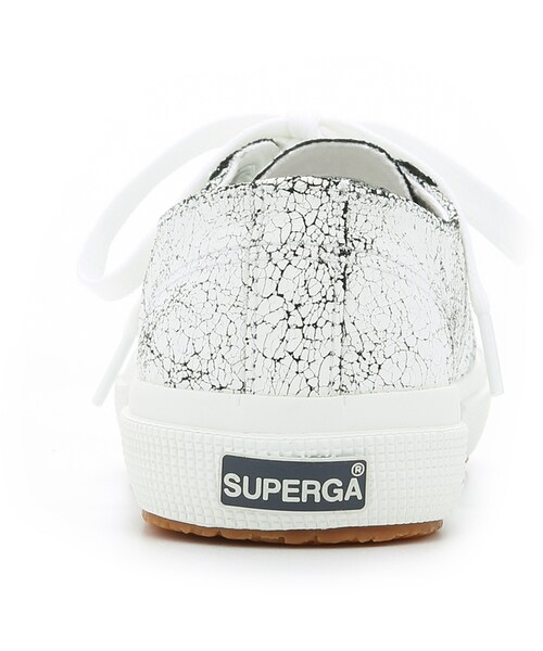SUPERGA(スペルガ)の「Superga 2750 Crackles Leather Sneakers(スニーカー・レディース・White・6/6.5/7/7.5/8/8.5/9/9.5/10)」の5枚目の写真