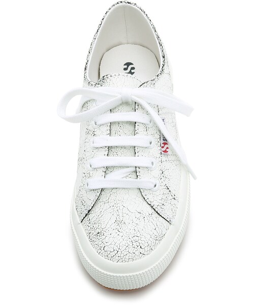 SUPERGA(スペルガ)の「Superga 2750 Crackles Leather Sneakers(スニーカー・レディース・White・6/6.5/7/7.5/8/8.5/9/9.5/10)」の3枚目の写真