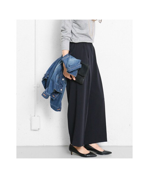 URBAN RESEARCH DOORS（アーバンリサーチドアーズ）の「ポリエステルイージーワイドパンツ（パンツ・レディース・NAVY/BLACK・36/38）」の5枚目の写真