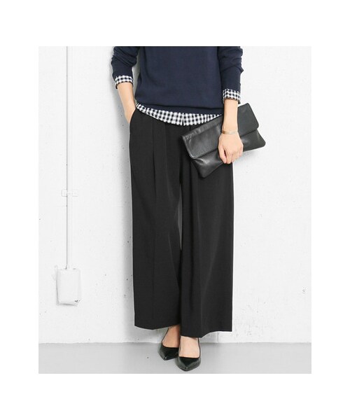 URBAN RESEARCH DOORS（アーバンリサーチドアーズ）の「ポリエステルイージーワイドパンツ（パンツ・レディース・NAVY/BLACK・36/38）」の8枚目の写真