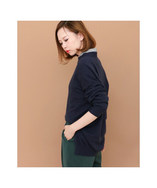 KBF(ケイビーエフ)の「クルーネックWIDEニット(トップス・レディース・T.GRAY/PURPLE/ASH GREEN/NAVY・one)」の13枚目の写真