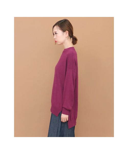 KBF(ケイビーエフ)の「クルーネックWIDEニット(トップス・レディース・T.GRAY/PURPLE/ASH GREEN/NAVY・one)」の19枚目の写真