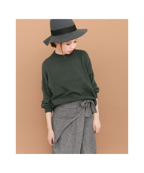 KBF(ケイビーエフ)の「クルーネックWIDEニット(トップス・レディース・T.GRAY/PURPLE/ASH GREEN/NAVY・one)」の5枚目の写真