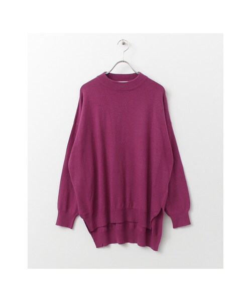KBF(ケイビーエフ)の「クルーネックWIDEニット(トップス・レディース・T.GRAY/PURPLE/ASH GREEN/NAVY・one)」の3枚目の写真