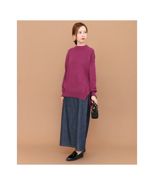 KBF(ケイビーエフ)の「クルーネックWIDEニット(トップス・レディース・T.GRAY/PURPLE/ASH GREEN/NAVY・one)」の17枚目の写真