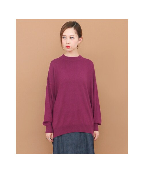 KBF(ケイビーエフ)の「クルーネックWIDEニット(トップス・レディース・T.GRAY/PURPLE/ASH GREEN/NAVY・one)」の18枚目の写真