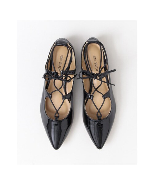 RODE SKO(ロデスコ)の「GAIA レースアップバレエ(シューズ・レディース・BLACK/LEOPARD・35/36/37/38/39)」の7枚目の写真