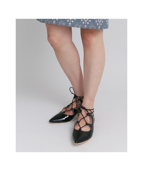 RODE SKO(ロデスコ)の「GAIA レースアップバレエ(シューズ・レディース・BLACK/LEOPARD・35/36/37/38/39)」の4枚目の写真