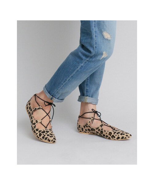 RODE SKO(ロデスコ)の「GAIA レースアップバレエ(シューズ・レディース・BLACK/LEOPARD・35/36/37/38/39)」の5枚目の写真