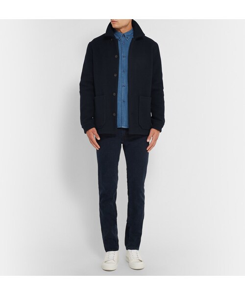 A.P.C.(アーペーセー)の「A.P.C. Button-Down Collar Denim Shirt(シャツ/ブラウス・メンズ・Blue・XS/S/M/L/XL)」の4枚目の写真