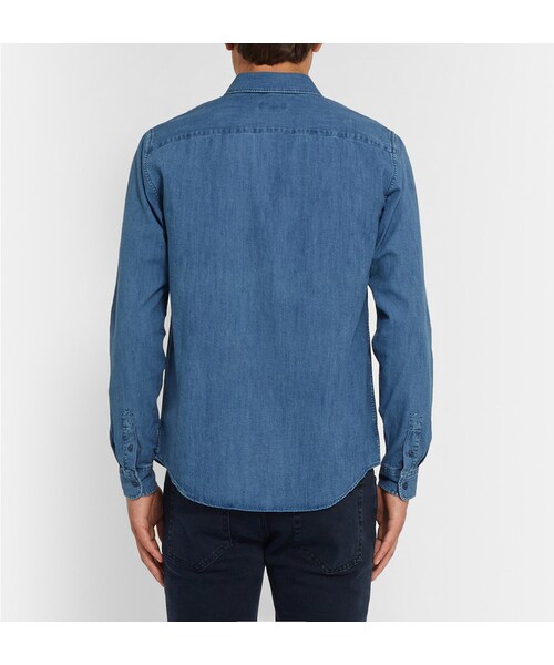 A.P.C.(アーペーセー)の「A.P.C. Button-Down Collar Denim Shirt(シャツ/ブラウス・メンズ・Blue・XS/S/M/L/XL)」の2枚目の写真