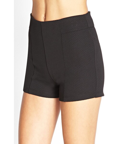 FOREVER 21（フォーエバー トゥエンティーワン）の「FOREVER 21 Textured Knit High-Waist Shorts（その他パンツ・レディース・Black/Red・Medium/Large）」の8枚目の写真
