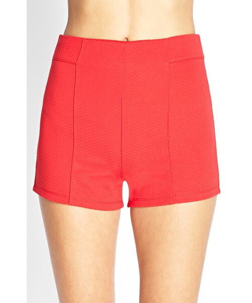 FOREVER 21（フォーエバー トゥエンティーワン）の「FOREVER 21 Textured Knit High-Waist Shorts（その他パンツ・レディース・Black/Red・Medium/Large）」の9枚目の写真