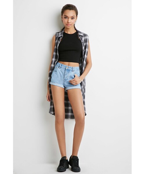 FOREVER 21(フォーエバー トゥエンティーワン)の「FOREVER 21 Cuffed Denim Shorts(その他パンツ・レディース・Blue・24/25/26/28/29)」の9枚目の写真