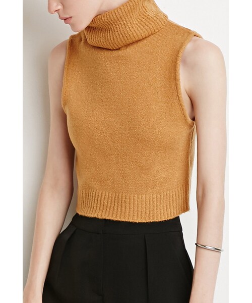 FOREVER 21(フォーエバー トゥエンティーワン)の「FOREVER 21 Turtle Neck Sweater Vest(ニット/セーター・レディース・Black/Brown/Beige・X-Small/Small/Medium/Large)」の3枚目の写真