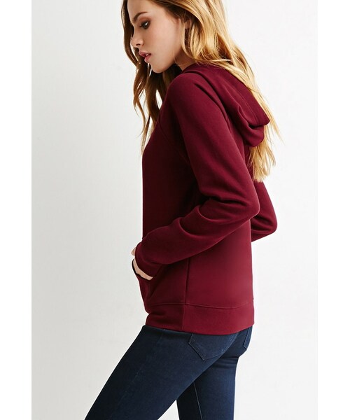 FOREVER 21(フォーエバー トゥエンティーワン)の「FOREVER 21 Classic Fleece Hoodie(スウェット・レディース・Black/Pink/Red/Blue・Small/Medium/Large)」の12枚目の写真