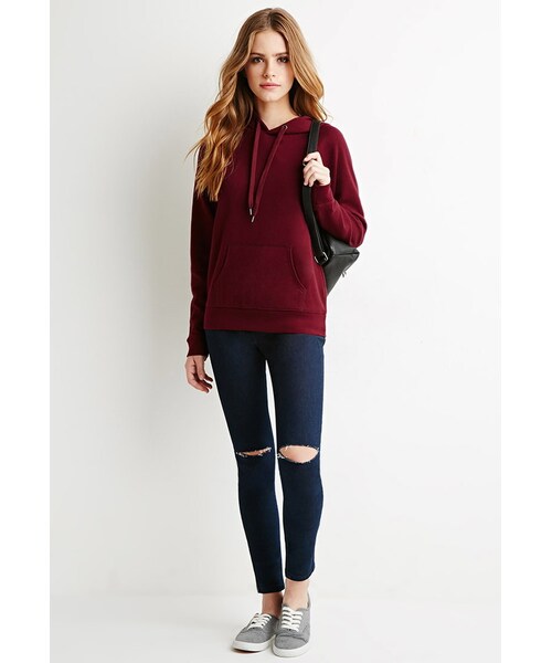 FOREVER 21(フォーエバー トゥエンティーワン)の「FOREVER 21 Classic Fleece Hoodie(スウェット・レディース・Black/Pink/Red/Blue・Small/Medium/Large)」の11枚目の写真
