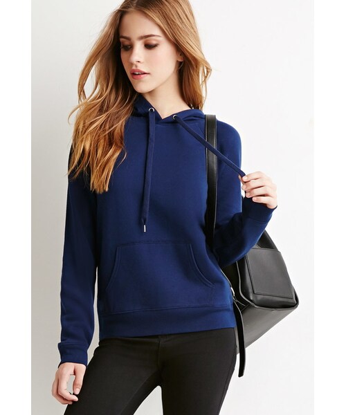 FOREVER 21(フォーエバー トゥエンティーワン)の「FOREVER 21 Classic Fleece Hoodie(スウェット・レディース・Black/Pink/Red/Blue・Small/Medium/Large)」の2枚目の写真