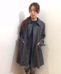gomme | 切替ギャザーコート(ステンカラーコート)