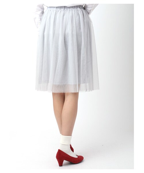 earth music&ecology（アースミュージックアンドエコロジー）の「ミディチュールスカート（スカート・アイボリー/ライトグレー/ブラック・F）」の6枚目の写真