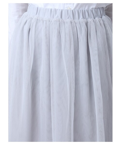 earth music&ecology（アースミュージックアンドエコロジー）の「ミディチュールスカート（スカート・アイボリー/ライトグレー/ブラック・F）」の9枚目の写真