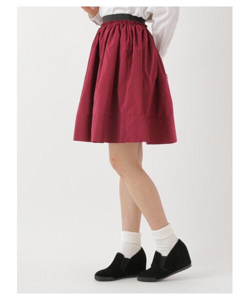 E hyphen world gallery（イーハイフンワールドギャラリー）の「・ひざ丈ギャザースカート（スカート・ブラック/レッド/ベージュ/ブラウン/カーキ/ネイビー・F）」の8枚目の写真