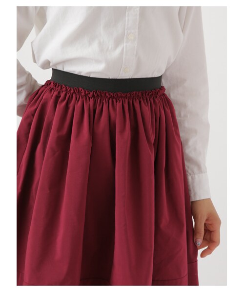 E hyphen world gallery（イーハイフンワールドギャラリー）の「・ひざ丈ギャザースカート（スカート・ブラック/レッド/ベージュ/ブラウン/カーキ/ネイビー・F）」の10枚目の写真