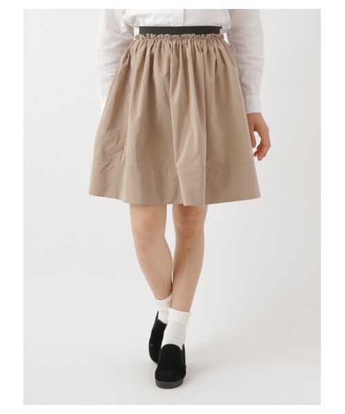 E hyphen world gallery（イーハイフンワールドギャラリー）の「・ひざ丈ギャザースカート（スカート・ブラック/レッド/ベージュ/ブラウン/カーキ/ネイビー・F）」の3枚目の写真