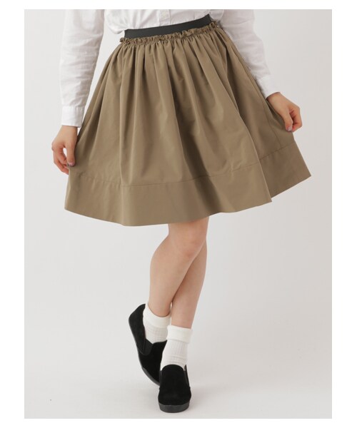 E hyphen world gallery（イーハイフンワールドギャラリー）の「・ひざ丈ギャザースカート（スカート・ブラック/レッド/ベージュ/ブラウン/カーキ/ネイビー・F）」の4枚目の写真