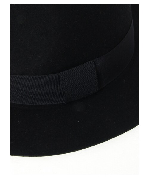 E hyphen world gallery(イーハイフンワールドギャラリー)の「ツバ長フェルトハット(帽子・ブラック/キャメル・F)」の6枚目の写真