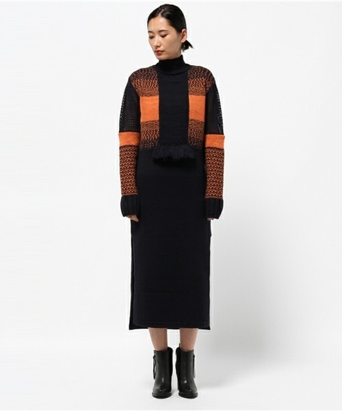 mame（マメ）の「mame ハイネックニットロングワンピース  