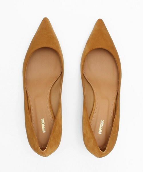 ピッピシック pippichic スエードパンプス 38 カーキ モスグリーン