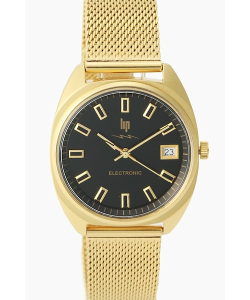 時計 LIP Electronic GOLD BLACK MILANESE Deuxieme Classe（ドゥーズィエムクラス）の「LIP Electronic GOLD