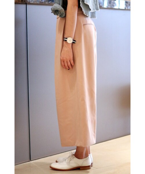 Spick & Span（スピックアンドスパン）の「≪予約≫スポンジWクロス クロップバギー◆（パンツ・レディース・ブラック/ナチュラル/キャメル/ピンク・34/36/38/40）」の6枚目の写真
