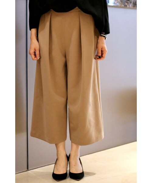 Spick & Span（スピックアンドスパン）の「≪予約≫スポンジWクロス クロップバギー◆（パンツ・レディース・ブラック/ナチュラル/キャメル/ピンク・34/36/38/40）」の3枚目の写真