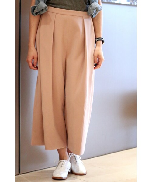 Spick & Span（スピックアンドスパン）の「≪予約≫スポンジWクロス クロップバギー◆（パンツ・レディース・ブラック/ナチュラル/キャメル/ピンク・34/36/38/40）」の4枚目の写真