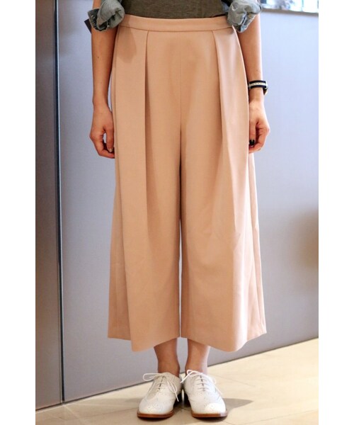 Spick & Span（スピックアンドスパン）の「≪予約≫スポンジWクロス クロップバギー◆（パンツ・レディース・ブラック/ナチュラル/キャメル/ピンク・34/36/38/40）」の5枚目の写真