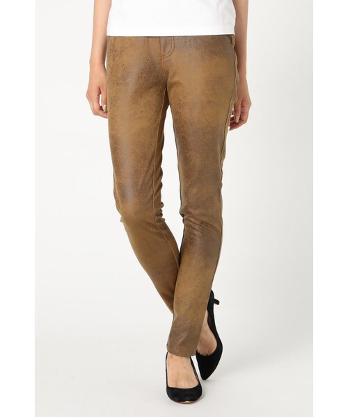 JOURNAL STANDARD(ジャーナルスタンダード)の「フェイクレザースキニー(パンツ・レディース・ブラウン・36/38/40)」の1枚目の写真