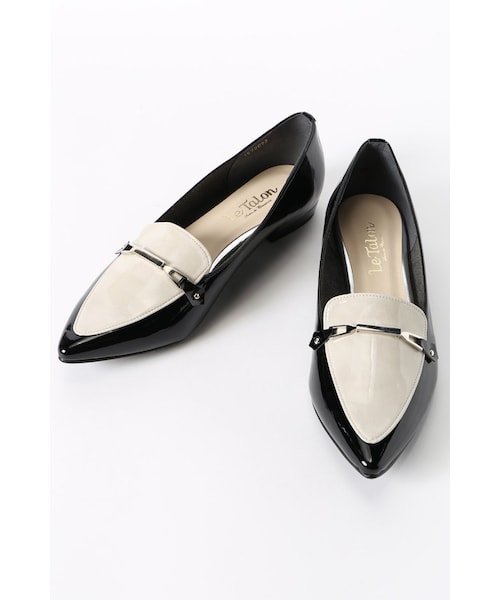 LE TALON（ルタロン）の「2CMポインテッドローファー（シューズ・レディース・ブラック/ブラック A/グレー・35.5/36/36.5/37/37.5/38）」の2枚目の写真