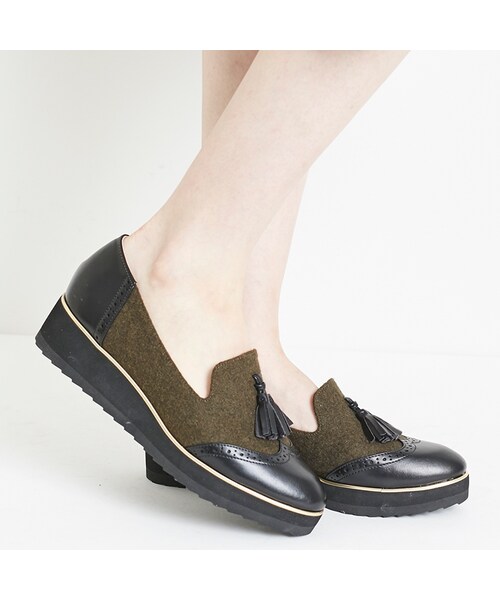 ORiental TRaffic(オリエンタルトラフィック)の「厚底タッセルシューズ(シューズ・レディース・ブラック/カーキ/ホワイト・34/35/36/37/38/39/40/41/42)」の11枚目の写真