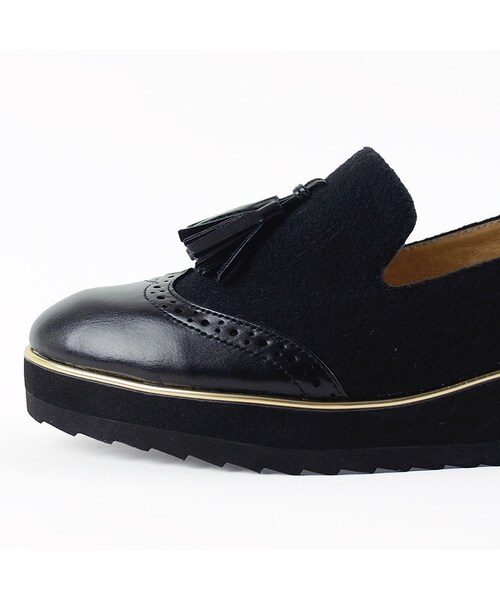 ORiental TRaffic(オリエンタルトラフィック)の「厚底タッセルシューズ(シューズ・レディース・ブラック/カーキ/ホワイト・34/35/36/37/38/39/40/41/42)」の6枚目の写真