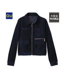 GU | （GU）コーデュロイミリタリーブルゾン(ジャケット/アウター)