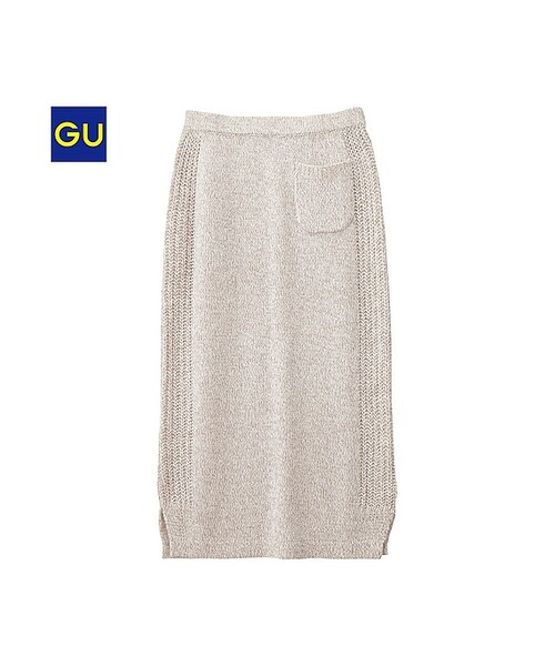 GU(ジーユー)の「(GU)メランジミディスカート(WOMEN ⁄ スカート・レディース・NAVY/DARK PURPLE/BEIGE・S/L/M)」の2枚目の写真