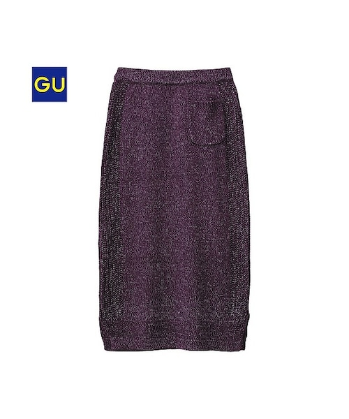 GU(ジーユー)の「(GU)メランジミディスカート(WOMEN ⁄ スカート・レディース・NAVY/DARK PURPLE/BEIGE・S/L/M)」の3枚目の写真