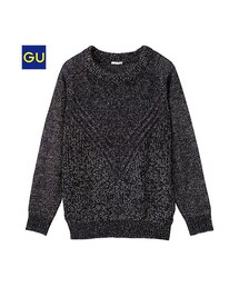 GU | （GU）メランジクルーネックセーター（長袖）(トップス)