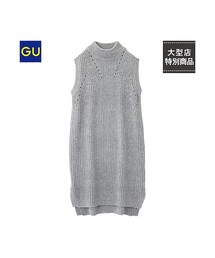 GU | （GU）ハイネックニットワンピース（ノースリーブ）(ワンピース/ドレス)