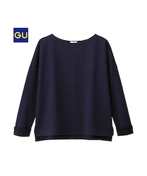 GU | （GU）ダブルフェイスボリュームプルオーバー（長袖）(トップス)