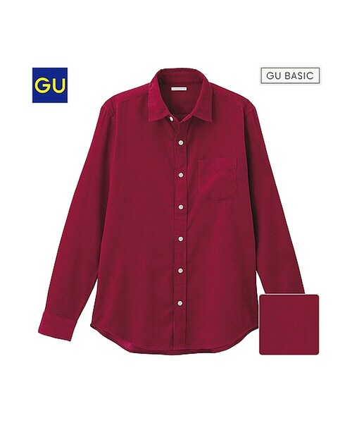 GU（ジーユー）の「（GU）コーデュロイシャツ（長袖）（MEN ⁄ シャツ